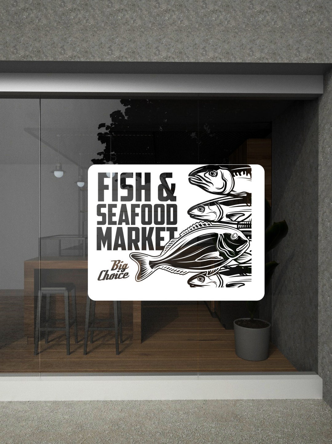 Seafood Wall Decal Fish Shop Decal-under the Sea-best Cooking Seafood ...