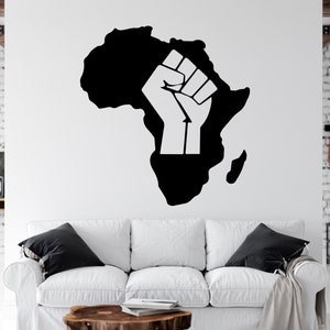 Landkarte Afrikanischer Wandaufkleber Afrika Wandaufkleber Afrika Wandtattoo Afrika Kontinent Wandaufkleber Arica Wand Kunst Vinyl Buchstabe Wohnkultur AFR0034