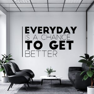 Vinilo decorativo con frase motivacional, vinilo decorativo para oficina, arte de pared para oficina, decoración de pared para oficina, adhesivo para pared de oficina, letra de vinilo, adhesivo para ventana OFI0015