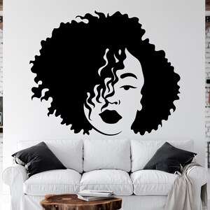 Landkarte Afrikanische Frau Wandaufkleber Afrikanische Mädchen Wandaufkleber Zitat Schönheitssalon Wandkunst Afrikanische Frauen Wandaufkleber Afrika Karte AFR0040