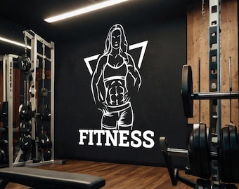 Fitness Wall Decal – Motivational Fitness Quote Vinyl Sticker – Workout Wall Art for Home Gym & Exercise Room – Gym Motivation Decor GYM0160