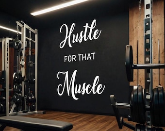 Gym Wall Decal – Motivational Fitness Quote Vinyl Sticker – Workout Wall Art for Home Gym & Exercise Room – Gym Motivation Decor GYM0179