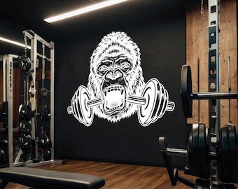 Gym Wall Decal – Motivational Fitness Quote Vinyl Sticker – Workout Wall Art for Home Gym & Exercise Room – Gym Motivation Decor GY0019