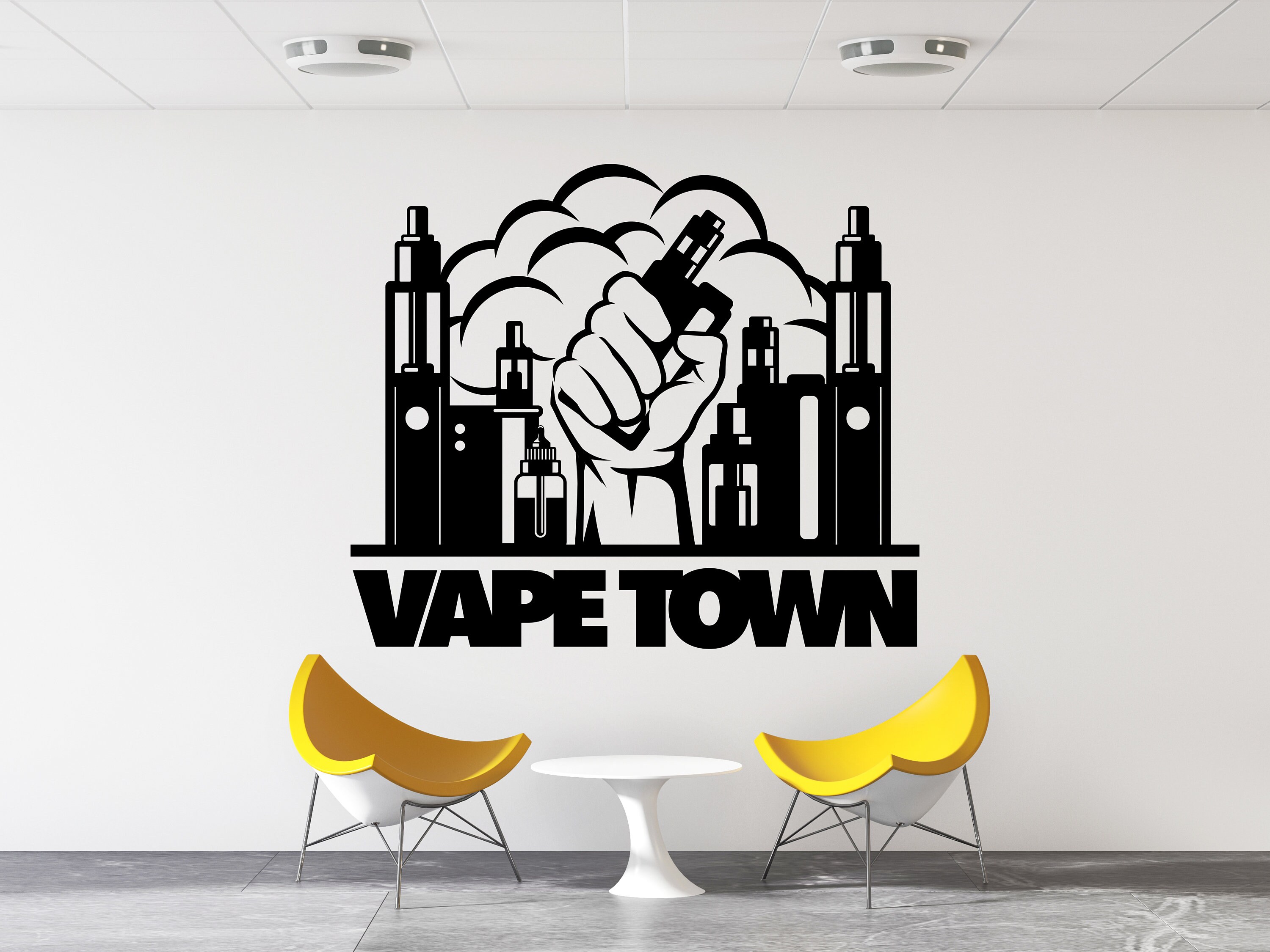 Sticker vapoteur, sticker pour vitrine, dcoration de magasin de  cigarettes, sticker vape, Sticker mural salon de vapotage, magasin de vape,  art mural, sticker mural e-liquide, VP0031 - Etsy France
