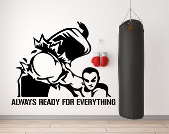Boxing Wall Decal Gym Wall Decor Sport Motivation Workout Wall Art Fitness Motivation Wall Decal Gym Wall Art Gym Boxing Decal BOX0018