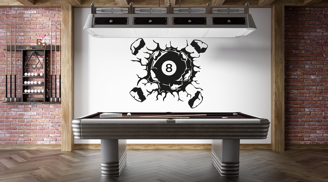Billiard Wall Decal Billiard Wall Sticker Billiard Wall Decal Ball Pool ...