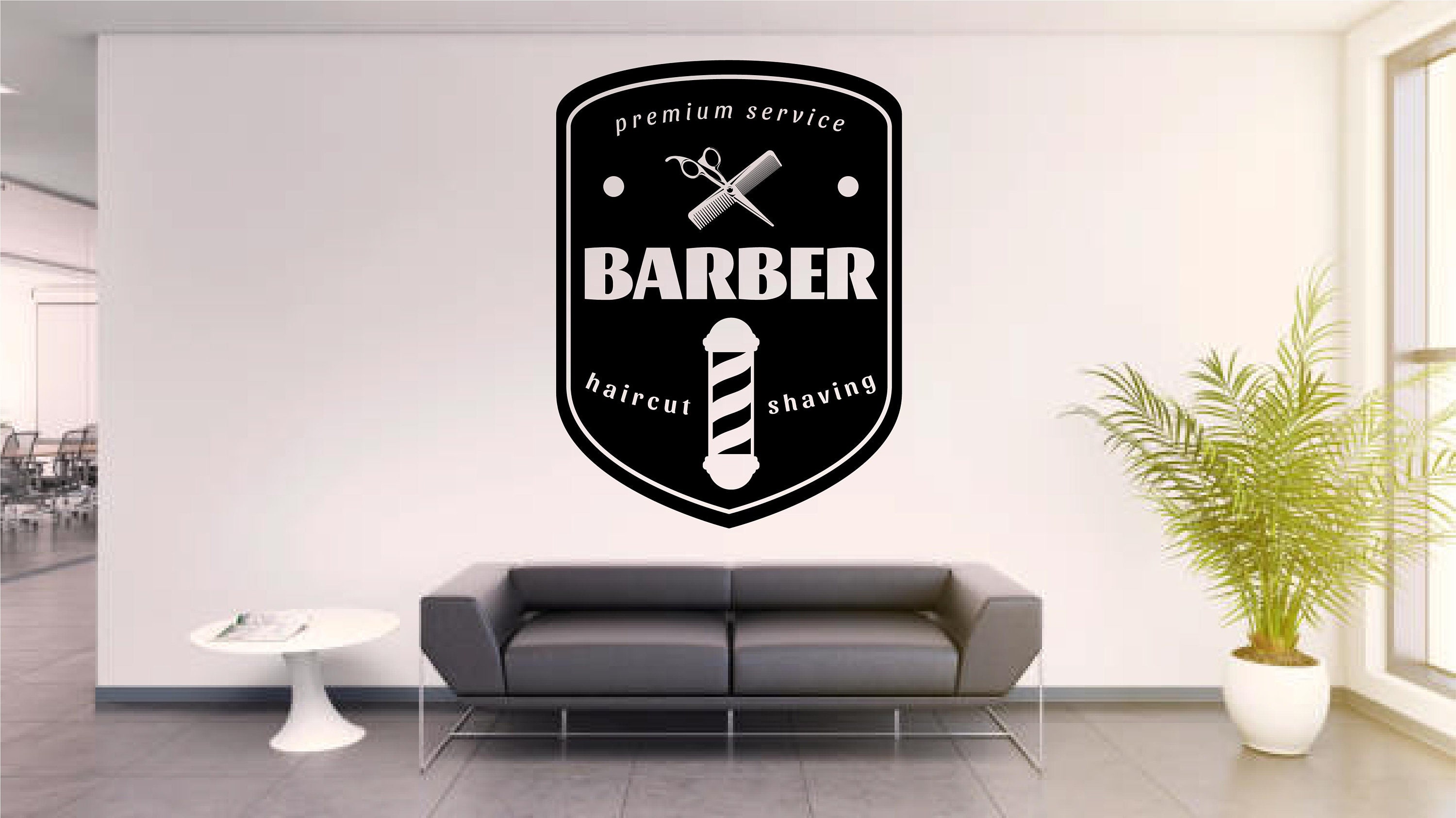 Barber Wall Decal Wall Art Haircut Wall Art Barber Etsy