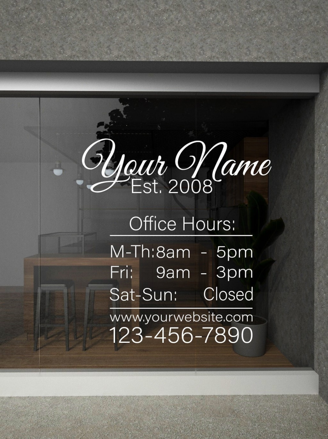 Customizable Window Decal / Busines Wall Decal / Your Company Name ...