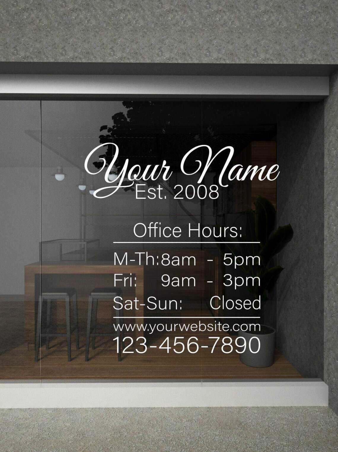 Customizable Window Decal / Busines Wall Decal / Your Company Name ...