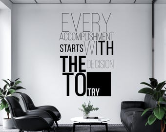 Motivational Quote Wall Decal,Office Wall Decal,Office Wall Art,Office Wall Decor,Office Wall Sticker,Vinyl Letter,Window Sticker OFI0014