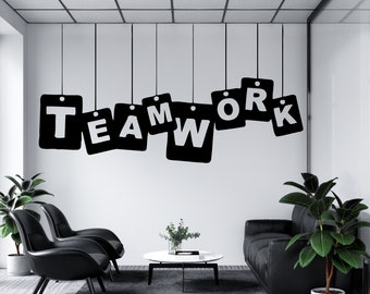 Office Wall Decal,Teamwork Decal, Office Wall Art,Office Decor,Teamwork Wall Decal, Office Wall Decor, Office Decals,Motivational Art TM0096