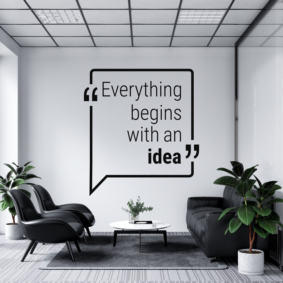 PLIGREAT Büro-Wandtattoo Mit Team-Spruch – Abnehmbarer Vinyl-Aufkleber, 89 X 39 Cm, Für Motivierende Atmosphäre