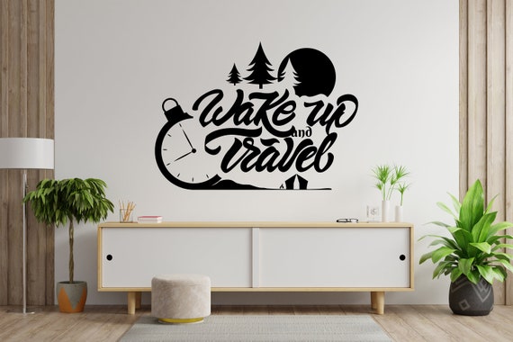 Travel Wall Decal Quotes Wall Decal Exploring Wall Art Travel Wall Sticker City Wall Art Vinyl Letter Room Decor Adventures Wall DecalTR0004
