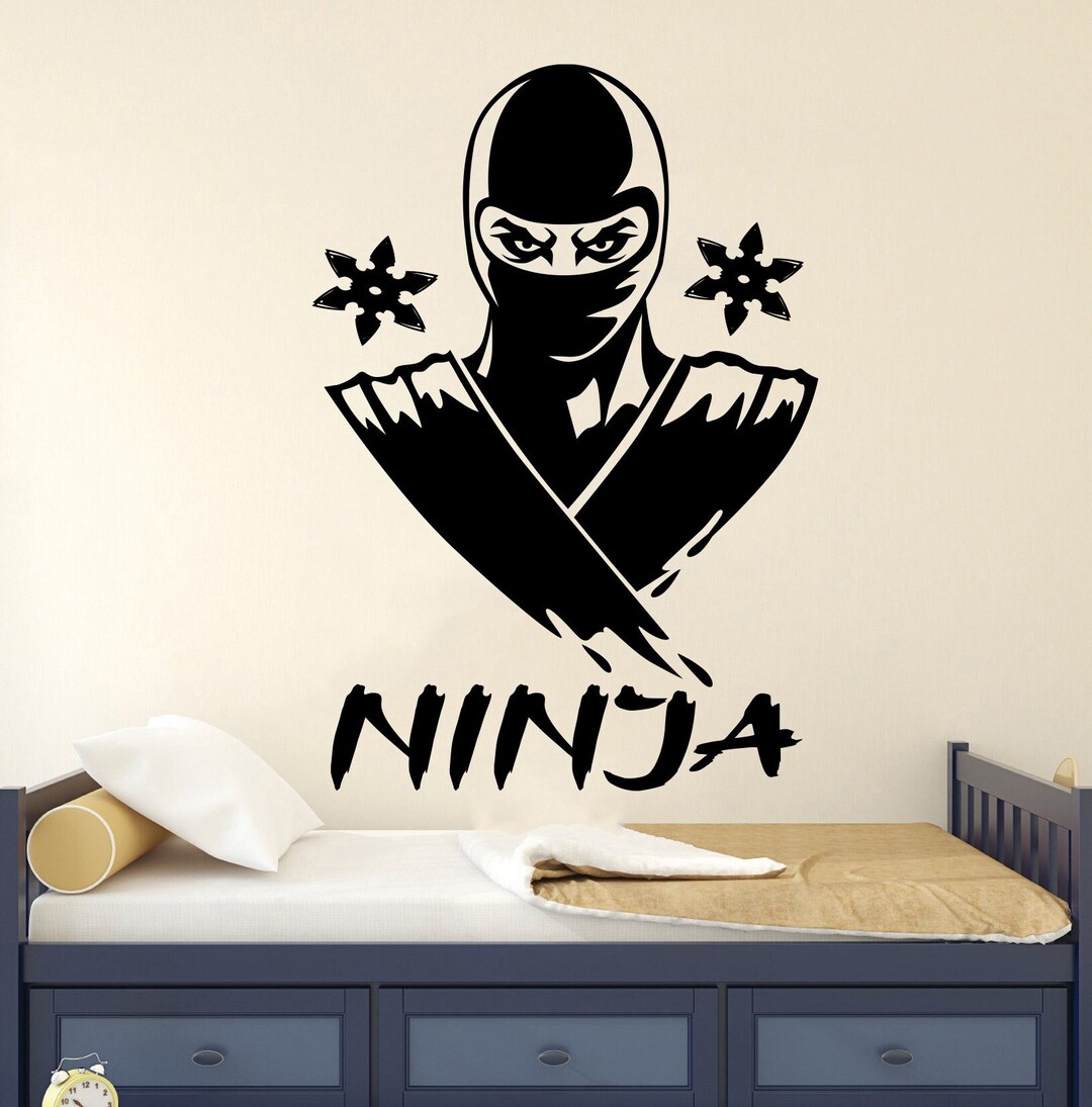 Ninja Wall Decal Ninja Wall Sticker Ninja Wall Art Boys Wall Decal