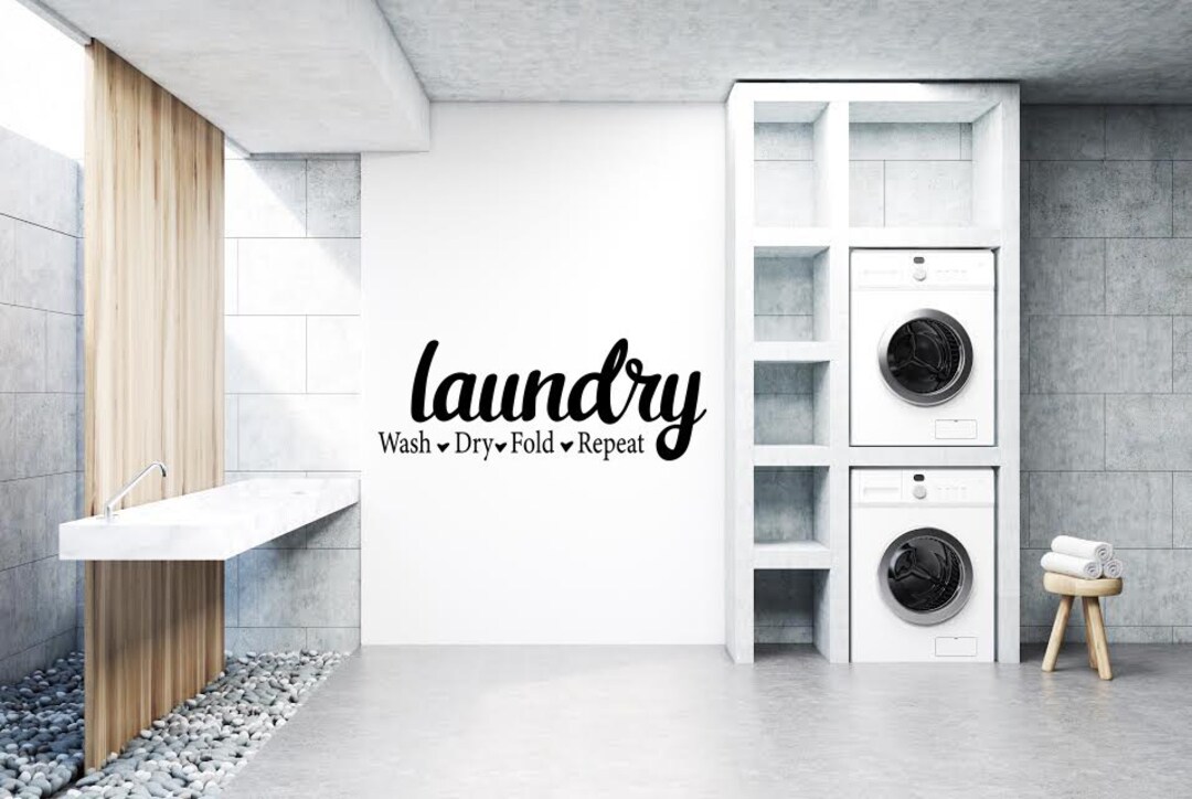 Laundry Room Wall Decal, Laundry Wall Sticker, Laundry Room Wall Decor ...