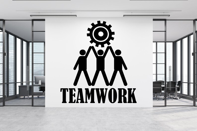 Office Wall Decalteamwork Decal Office Wall Artoffice | Etsy