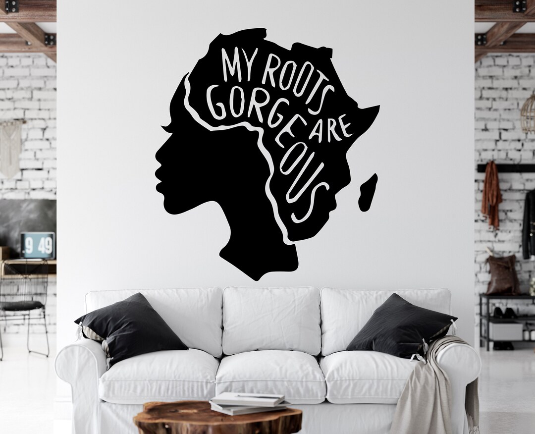 Map African Wall Decal Africa Wall Sticker Africa Wall Decal Etsy