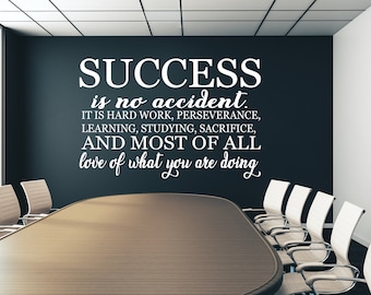 Success Wall Decal,Office Wall Decal,Office Wall Art,Office Sticker Decor,Typography Wall Decal, Office Wall Decor,Motivational  OFC0101
