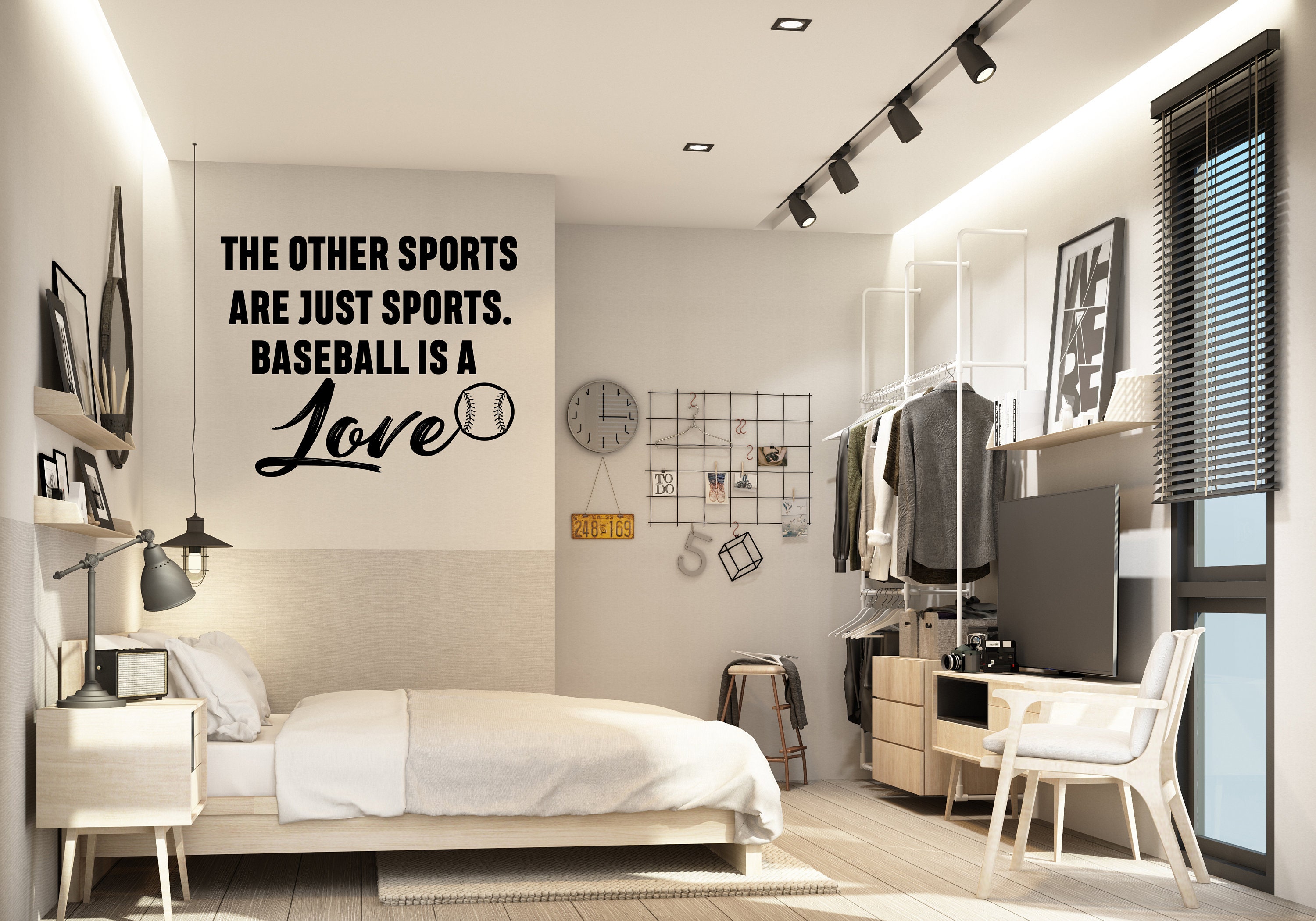 Baseball Wand Aufkleber Wand Lieblings Sport Sport Aufkleber | Etsy