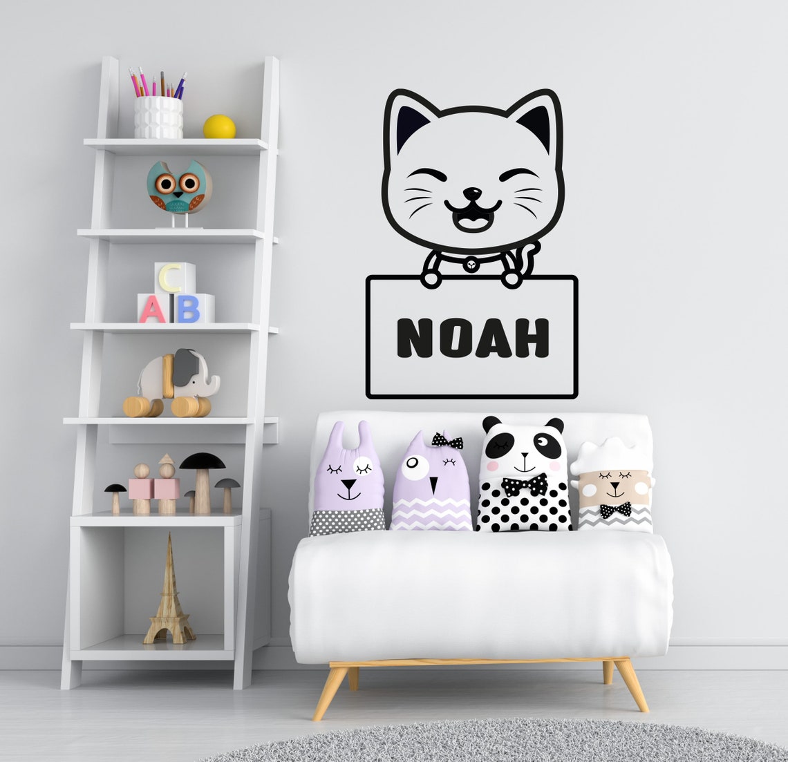 Cat Wall Decal Cat Wall Art Cat Wall Decor Cat Vinyl Sticker | Etsy