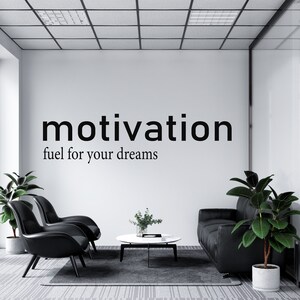 Calcomanía de pared motivacional, calcomanía de pared para oficina, arte de pared para oficina, decoración de pared para oficina, calcomanía de pared para oficina, letra de vinilo, calcomanía para ventana TM0164