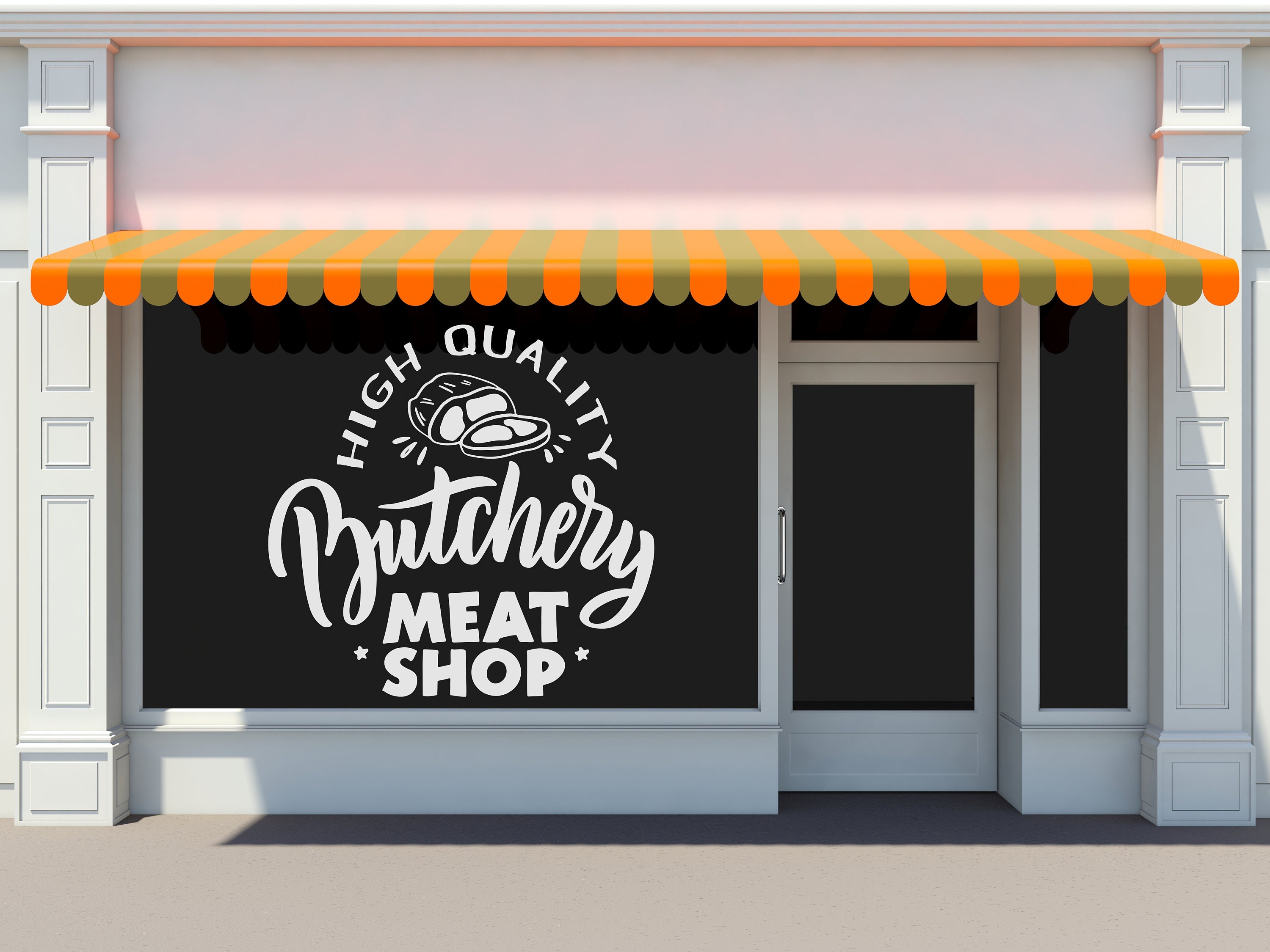 Butchery Wall Decal Meat Wall Decal Fresh Meat Sticker Butchery Wall ...
