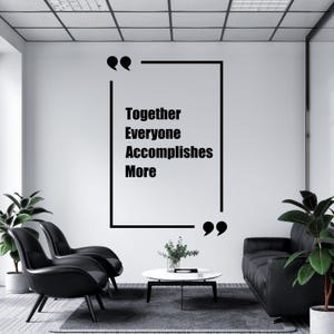 Vinilo decorativo con frase motivacional, vinilo decorativo para oficina, arte de pared para oficina, decoración de pared para oficina, adhesivo para pared de oficina, letra de vinilo, adhesivo para ventana OFI0003