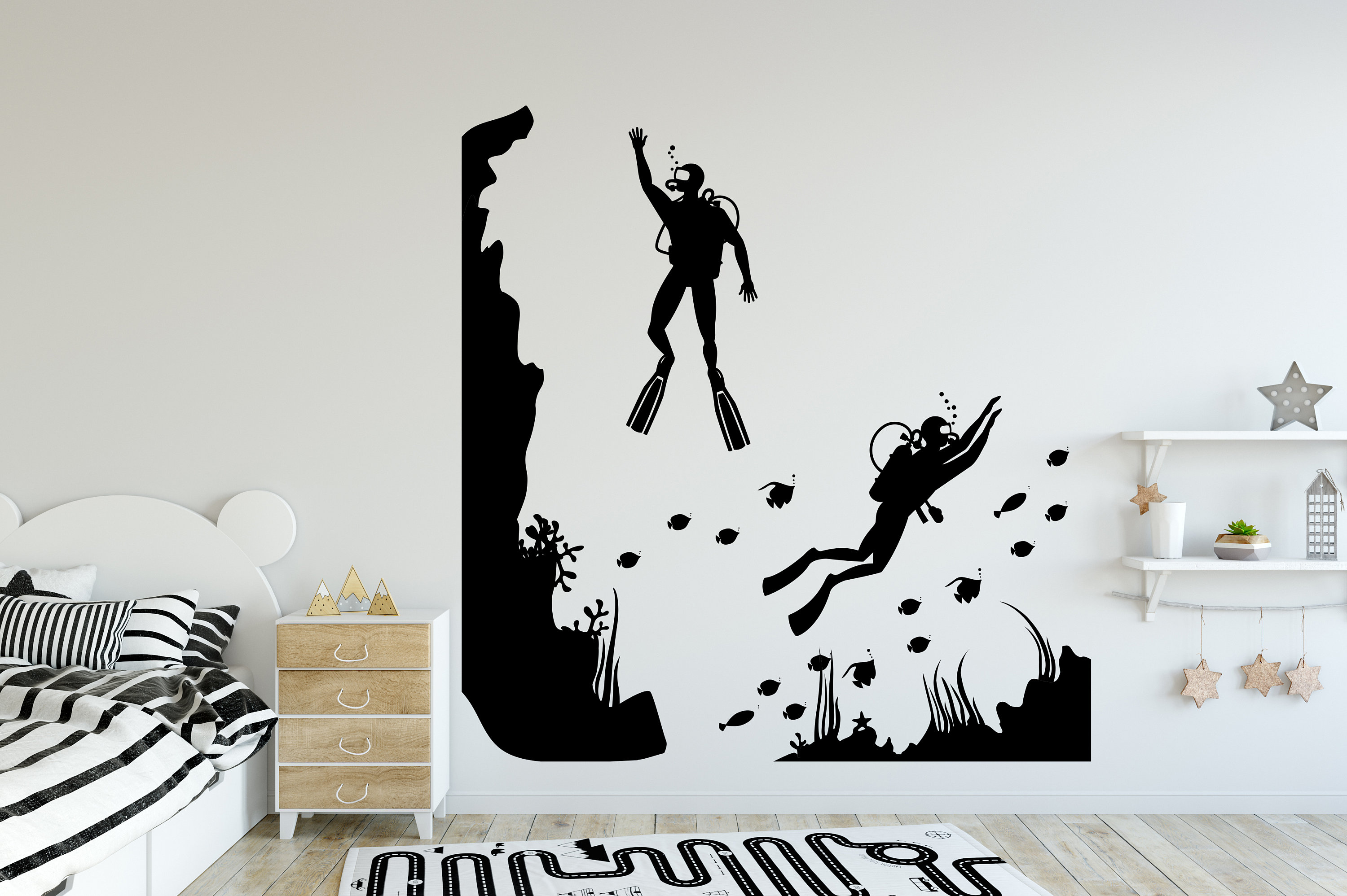 Akachafactory 2er-Set Aufkleber Taucherflagge – 100x60 Mm, Wetterfest, Für Laptop & Wand