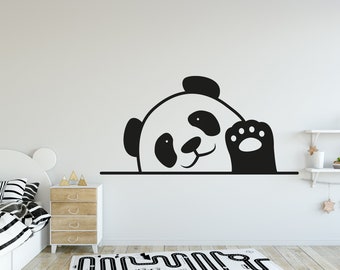 Panda Wall Decal Panda Wall Art Panda Wall Decor Panda Vinyle Sticker Panda Décal pépinière Amazing Animal Kids Decal Panda Wall Sticker PN0008