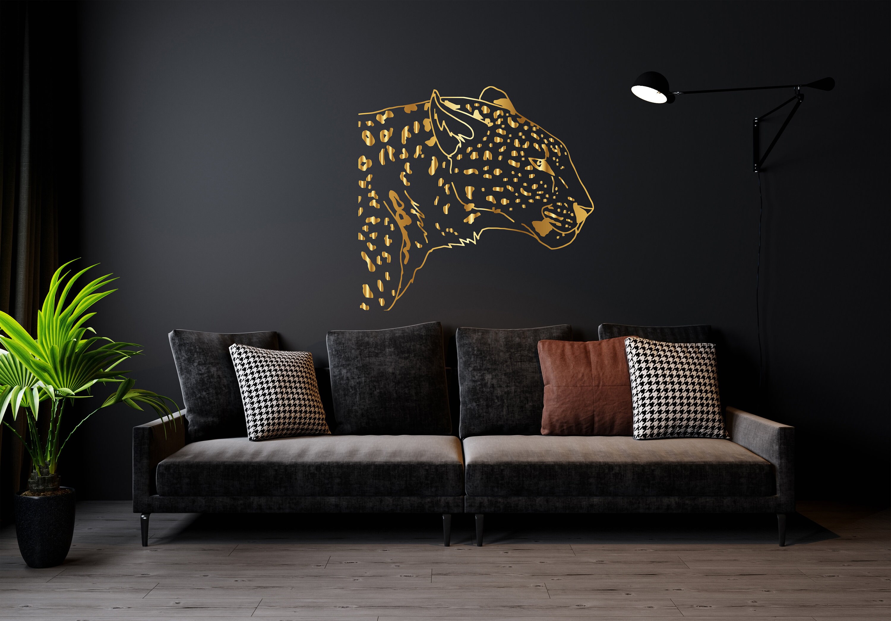 Leopard Wall Decal Animal Wall Sticker Wild Animal Wall Art Leopard ...