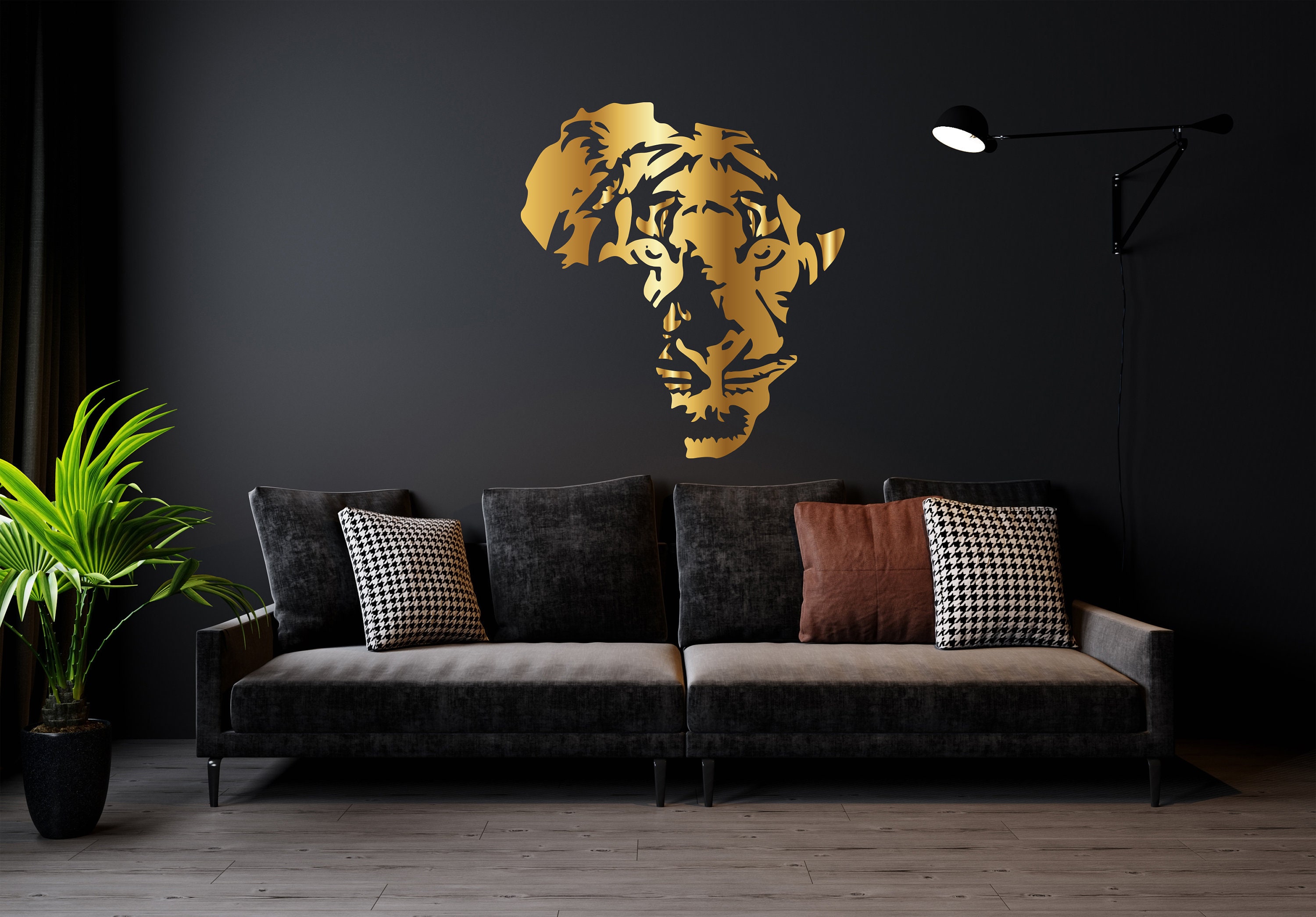 Tiger Wall Decal Animal Wall Sticker Wild Animal Wall Art Tiger Decal ...