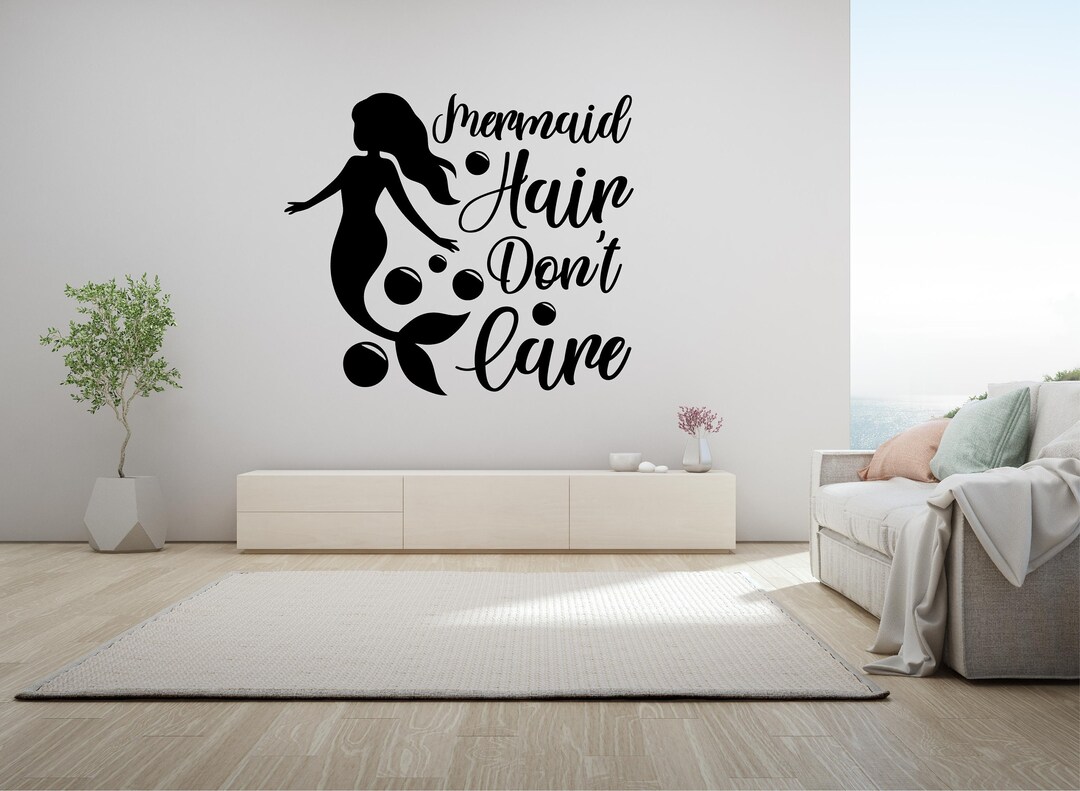 Mermaid Wall Decal Mermaid Wall Art Nursery Wall Decal Girls Room Decor ...