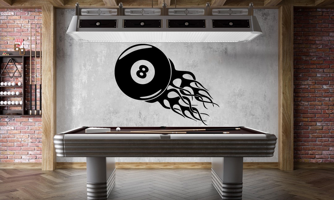 Billiard Wall Decal Billiard Wall Sticker Billiard Wall Decal Ball Pool ...