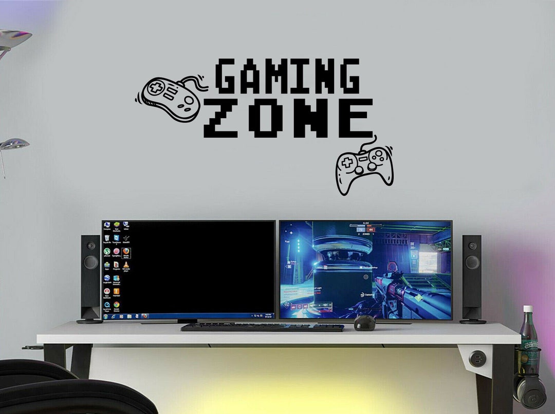 Gaming Zone Wall Decal,gaming Room Wall Decor,game Wall Art,game Wall