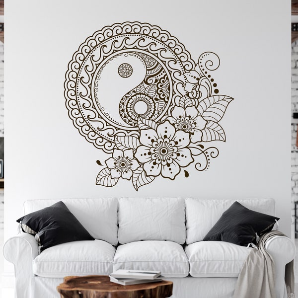 Mandala Wall Decal Mandala Wall Art Room Wall Sticker Mandala Window Sticker Mandala Wall Sticker Vinyl Letter Meditation Decal ML0018