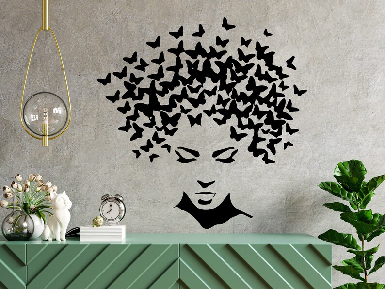 Beautiful African Woman Wall Decal African Girl Wall Sticker Etsy