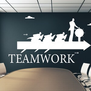 Calcomanía de oficina, calcomanía de trabajo en equipo, arte de pared para oficina, decoración de oficina, calcomanía de trabajo en equipo, decoración de pared para oficina, calcomanías de oficina, arte motivacional TM0010