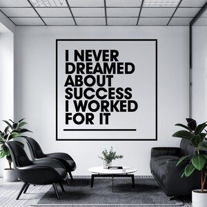 Vinilo decorativo con frase motivacional, vinilo decorativo para oficina, arte de pared para oficina, decoración de pared para oficina, adhesivo para pared de oficina, letra de vinilo, adhesivo para ventana OFI0005