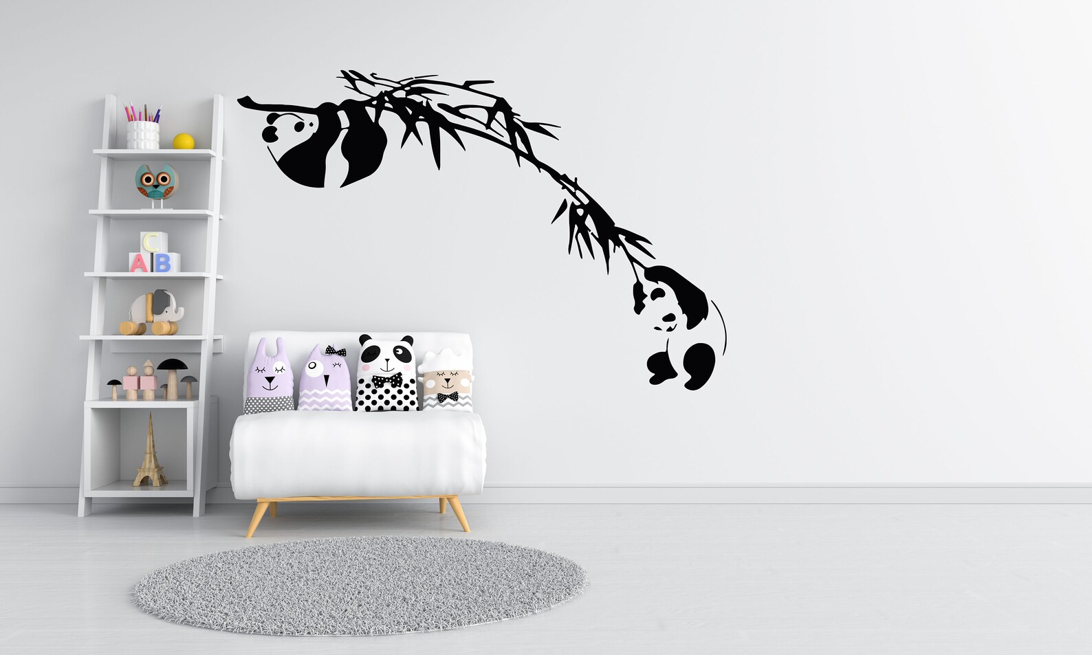 Panda Wall Decal Panda Wall Art Panda Wall Decor Panda Vinyl - Etsy