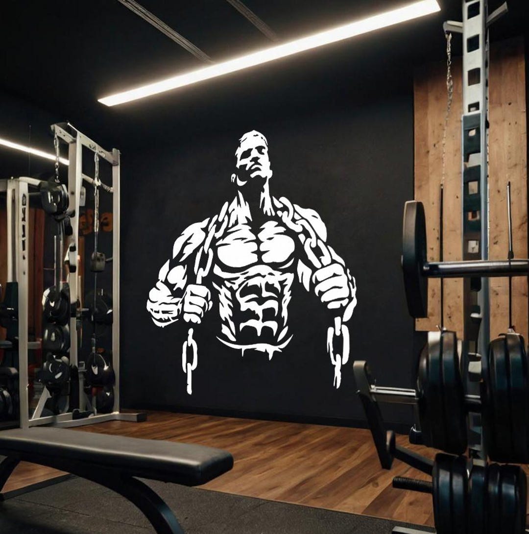 Gym Wall Sticker – No Pain No Gain – Motivational Fitness Wall Decal ...