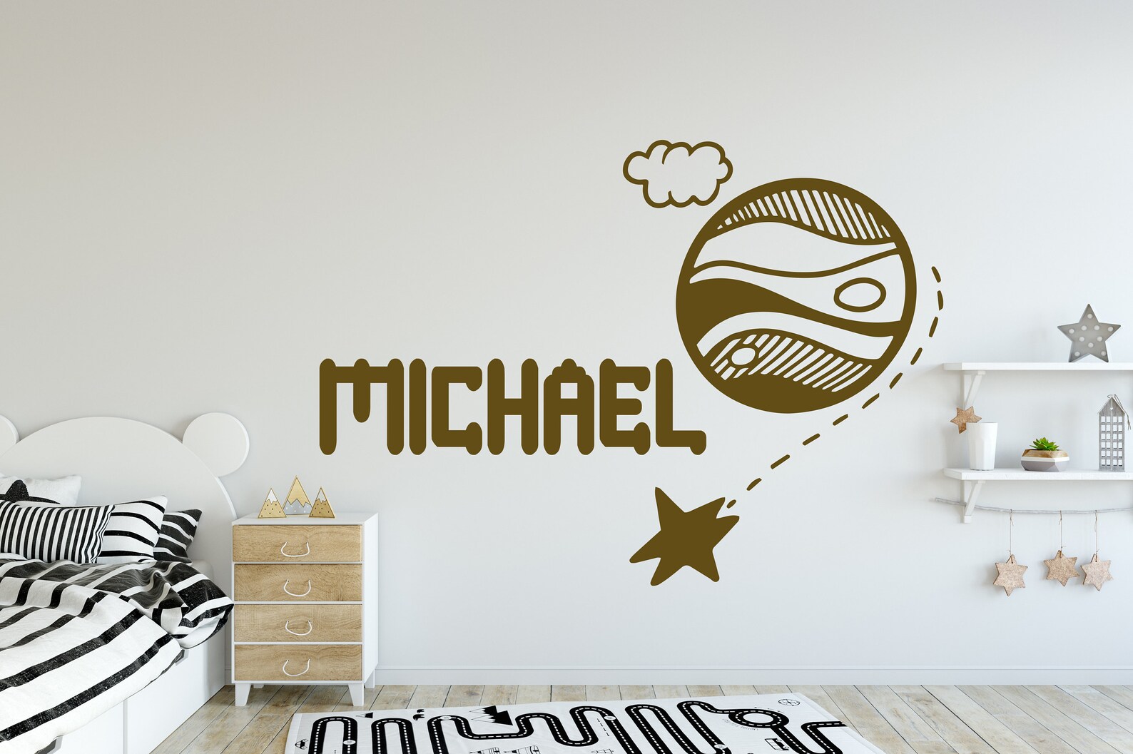 Personalized Wall Decals, Space Wall Decals, Name Decals, Boys Room ...