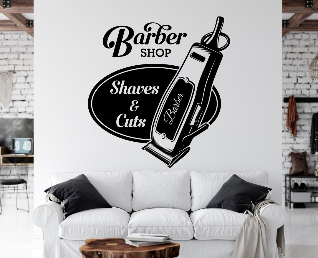Barber Shop Logo Wall Door Sticker Waterproof Window Djibouti Barber Shop Logo Wall Door Sticker Waterproof Window Djibouti