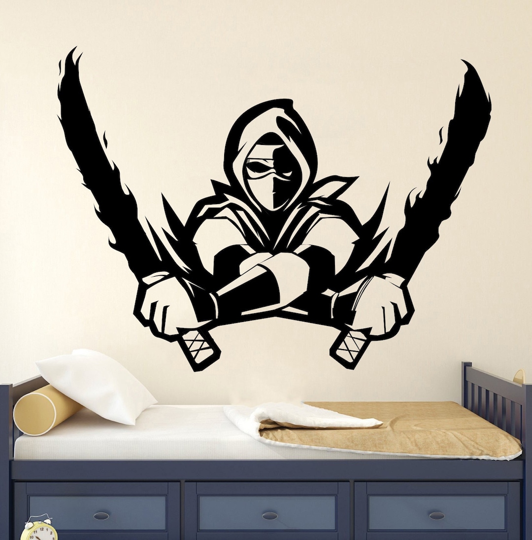Ninja Wall Decal Ninja Wall Sticker Ninja Wall Art Boys Wall Decal