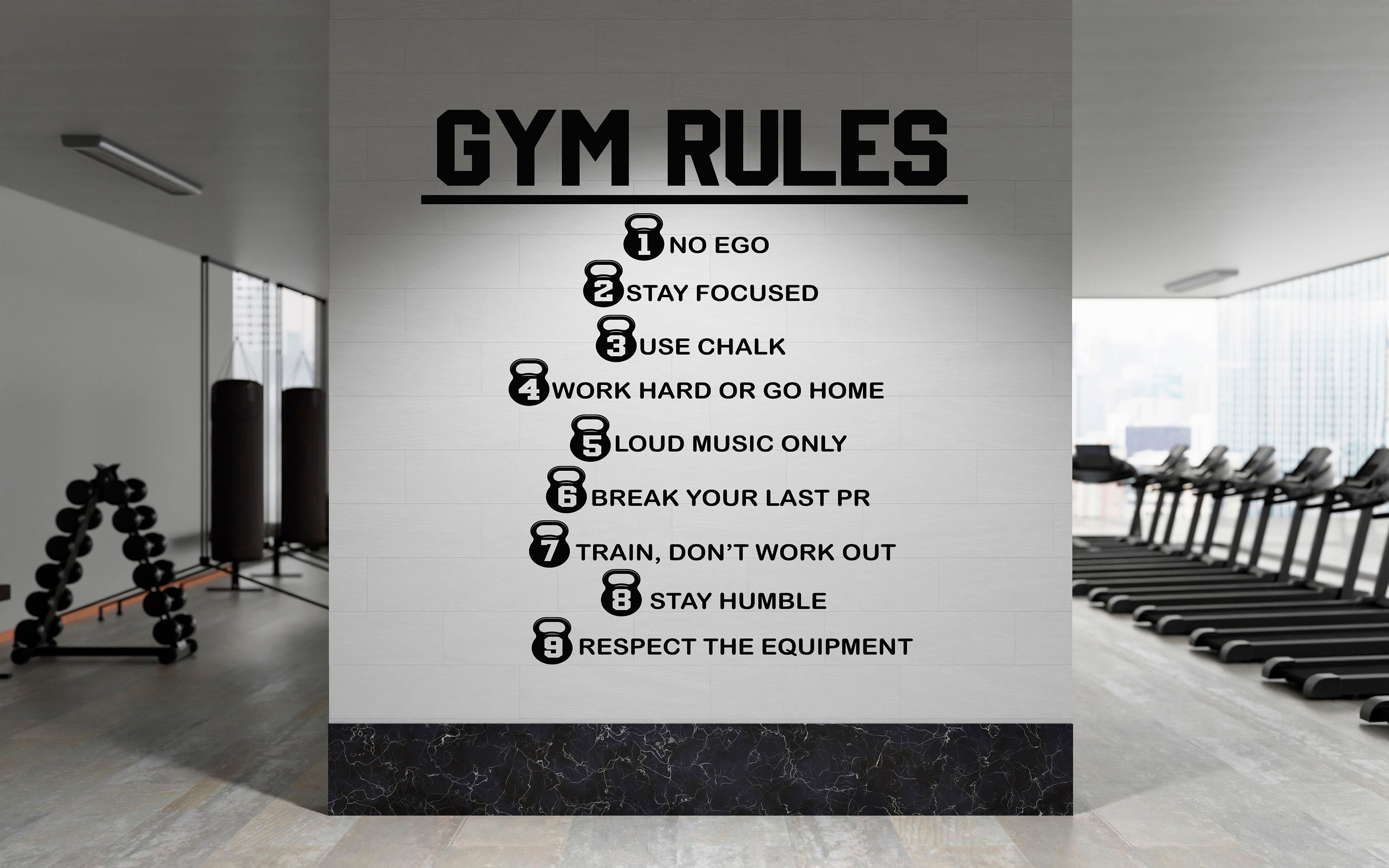 Custom 10 Gym Rules Canvas, Personalized Sport Poster, Gift Ideas
