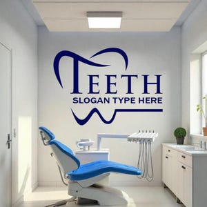 Calcomanía de pared para centro dental, ideal para tu estudio, decoración con elementos dentales, estudio dental, crea una calcomanía para tu espacio DN0002