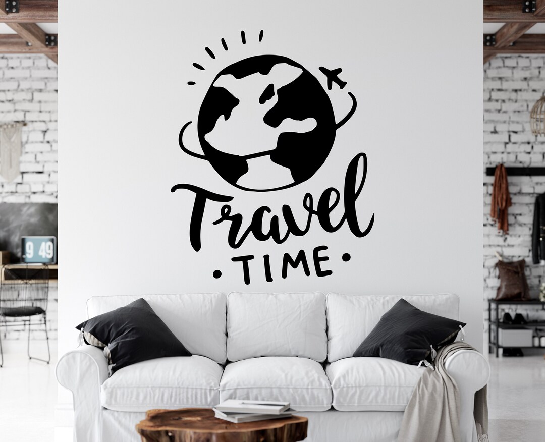 Travel Time Wall Decal,travel Wall Decal,adventure Quotes Wall Decal