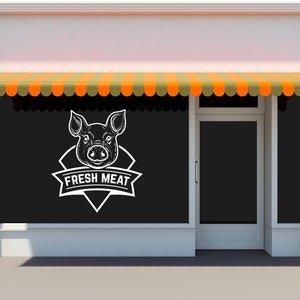 Butchery Wall Decal Meat Wall Decal Fresh Meat Sticker Butchery Wall ...