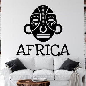Landkarte Afrikanische Frau Wandaufkleber Afrikanische Mädchen Wandaufkleber Zitat Schönheitssalon Wandkunst Afrikanische Frauen Wandaufkleber Afrika Karte AFR0041