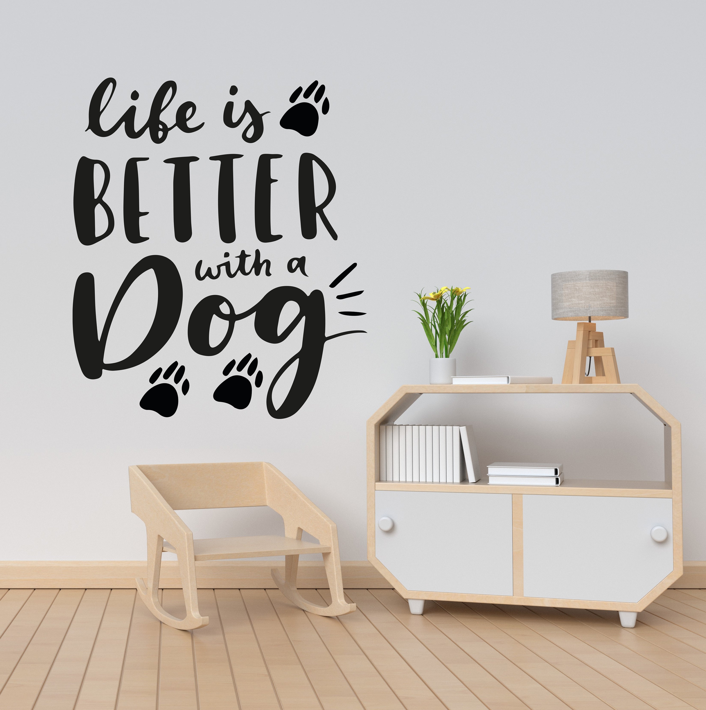 Dog Wall Decal Dog Wall Sticker Dog Quotes Decal Home Pets Etsy