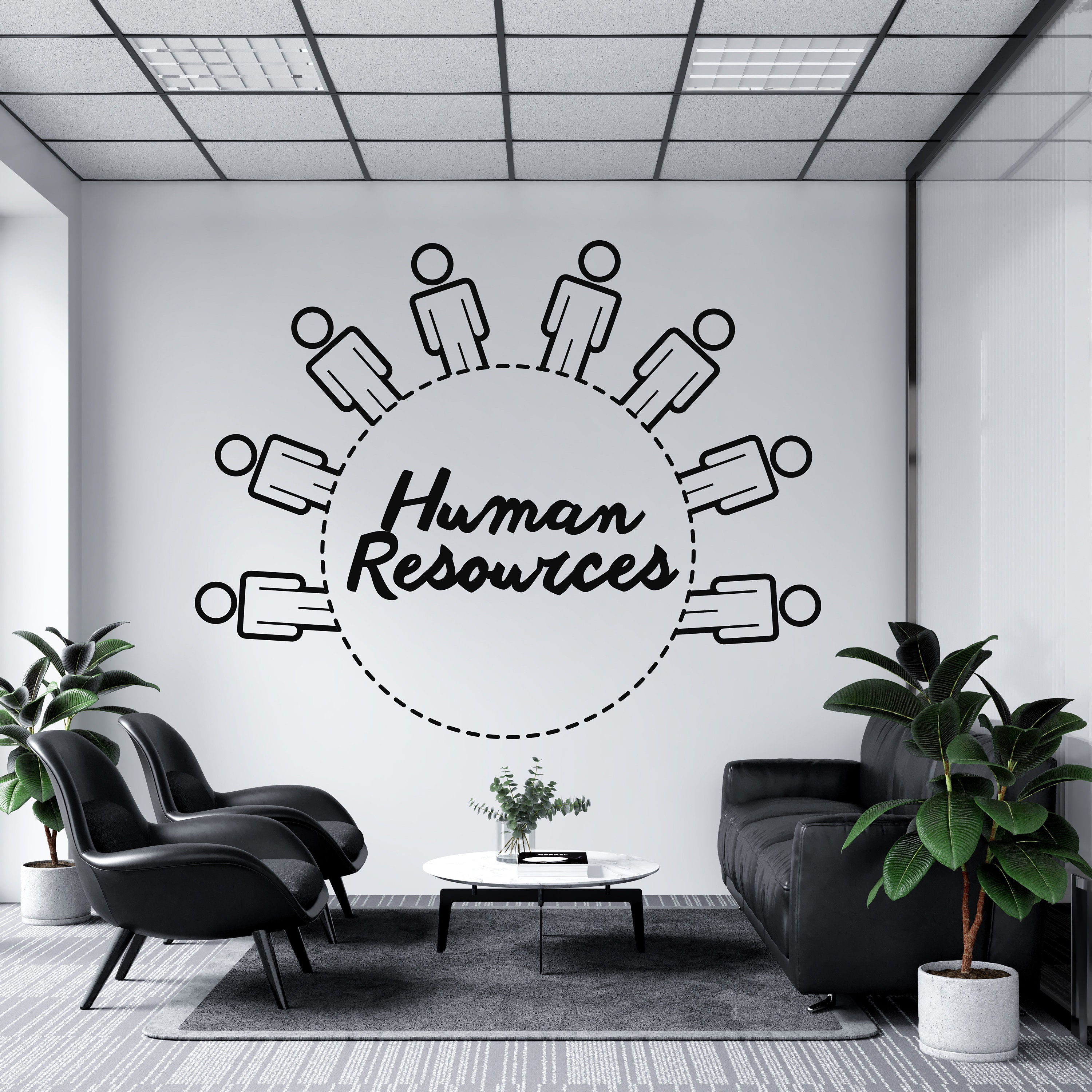 Human Resources Wall Decal,office Decal, Office Wall Art,office Decor